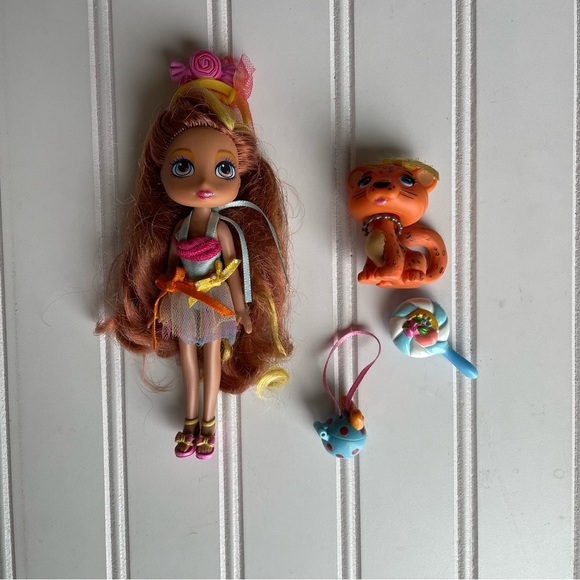 Yummi Land Soda Pop Doll Pet Lucy Lollipop Piper Peanut Butter Tiger 2 Pc Set - Picture 2 of 9